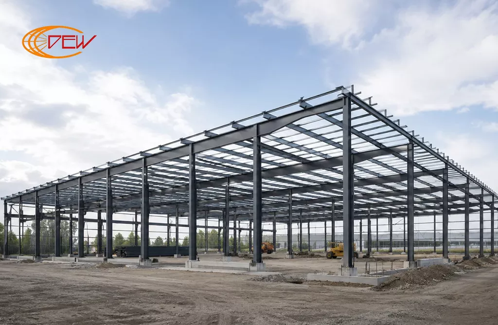 Industrial Steel Building under Structural Steel Fabrication